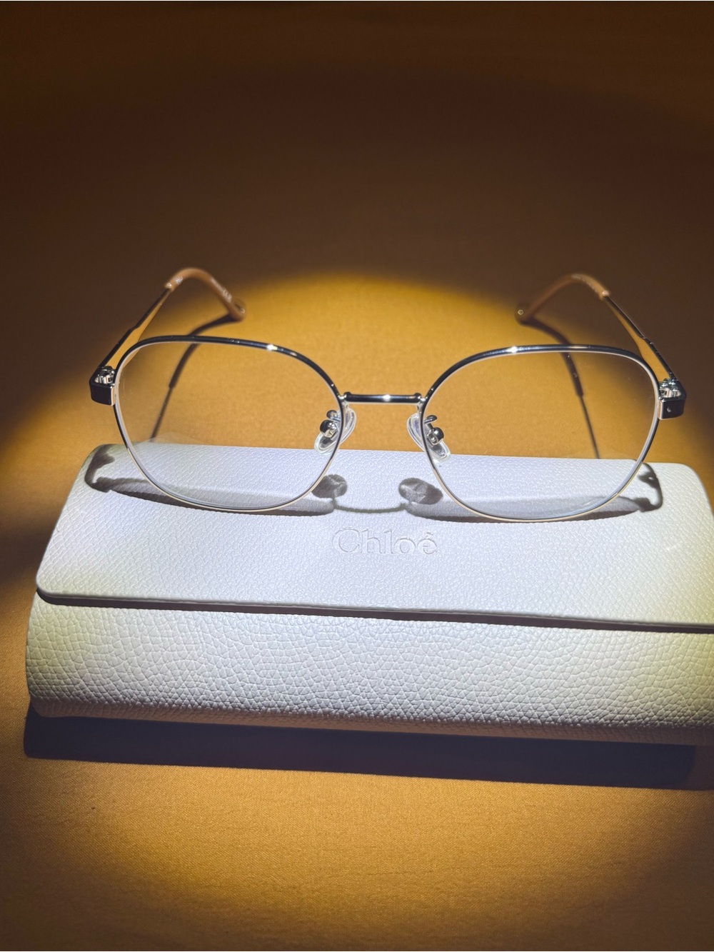 Chloe Silver Metal Women's Eyeglasses